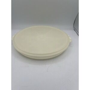 🍽️ Vintage Tupperware Divided Party Susan Serving Tray w/ Tupper Seal Lid